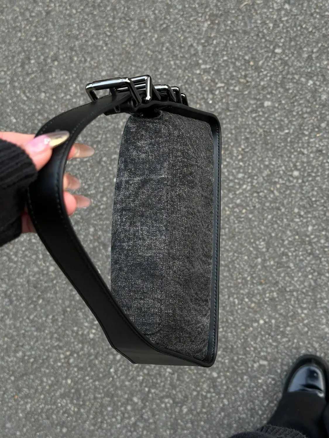 JIAERDI Vintage Black Denim Shoulder Bags Women Hot Girls New Casual Underarm Bag Purse Female Harajuku Aesthetic Handbag Y2k L250916