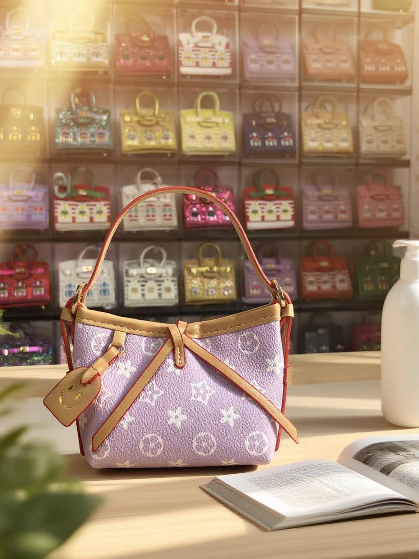 Bestseller Mini Small Vintage Dopamine Niche Color Car Key Pendant Earphone Lipstick Bag Cleo ddmytues