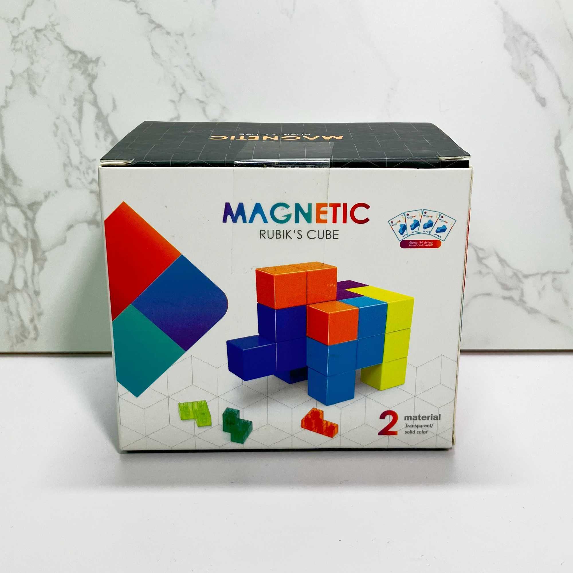 DIY Magnetic Cube Building Blocks 3D Magnet Tile 7Pcs Set Puzzle Speed Cube 54pcs Guide Cards Intelligence Toys For Children C250916