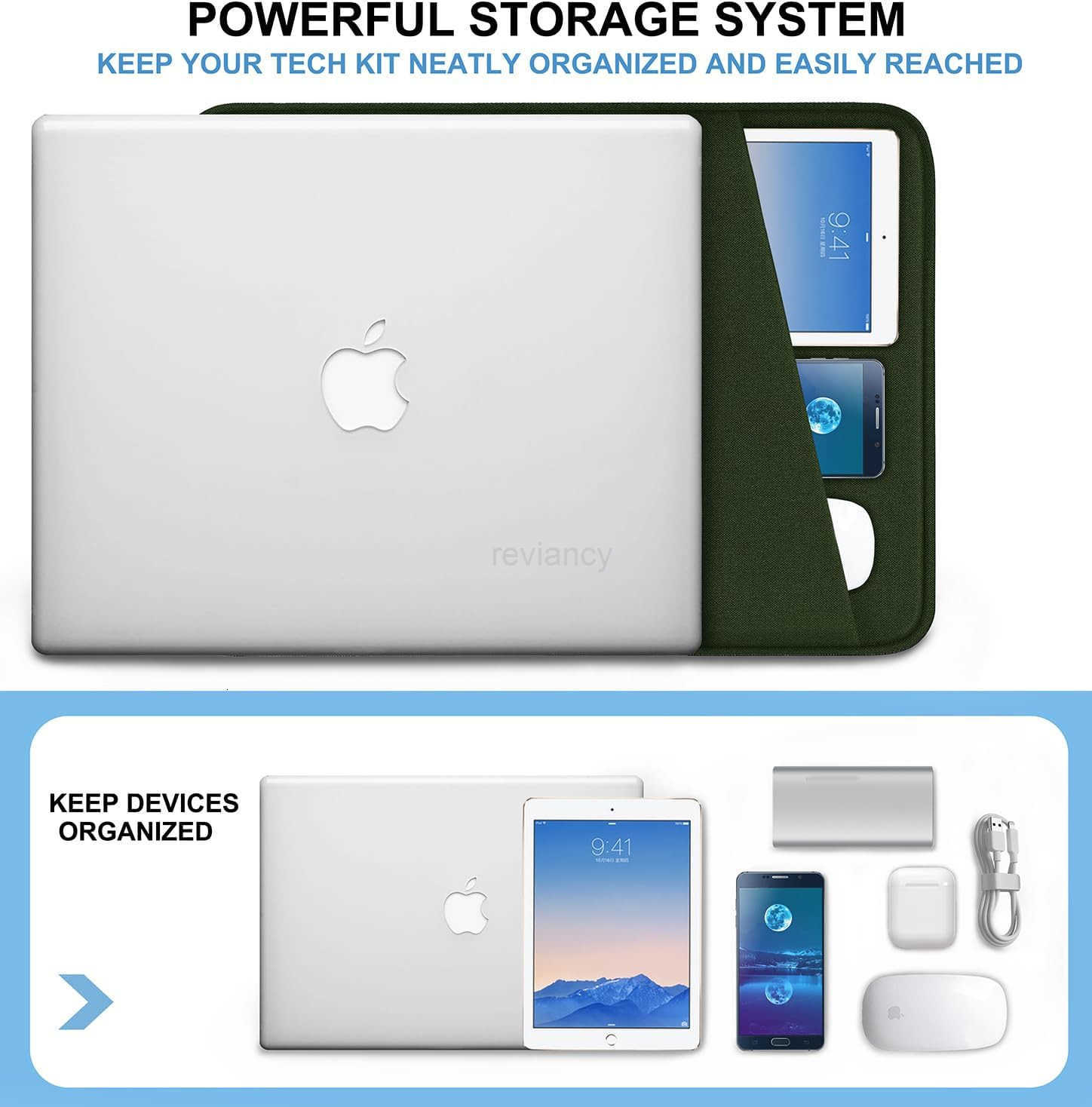 Laptop Sleeve Case 133 inch Shockproof Protective Computer Cover with Accessories Pocket Portable Laptop Bag Compatible with MacBook AirPro 13133 inch