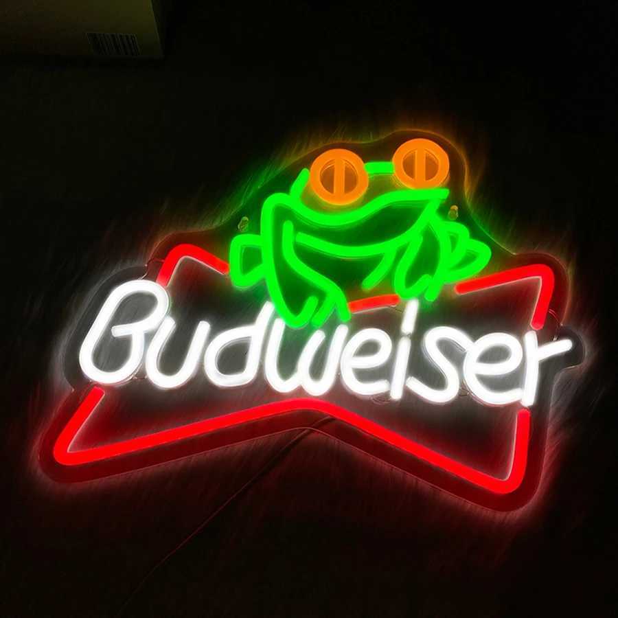 Budweiser Neon Signs For Wall DecorLED Neon Light for Bedroom Man CaveBarPubBistroGarageStoresRestaurant Birthday Gifts Y250916