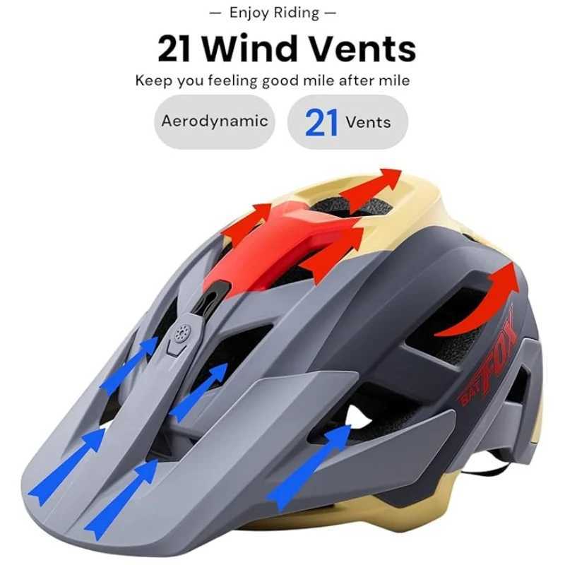 BATFOX 2025 MTB Helmet SpeedfRAMe Mountain Cycling Helmet Great Fit Lightweight BicycLE Helmets with GoggLE For Adults Man J250916