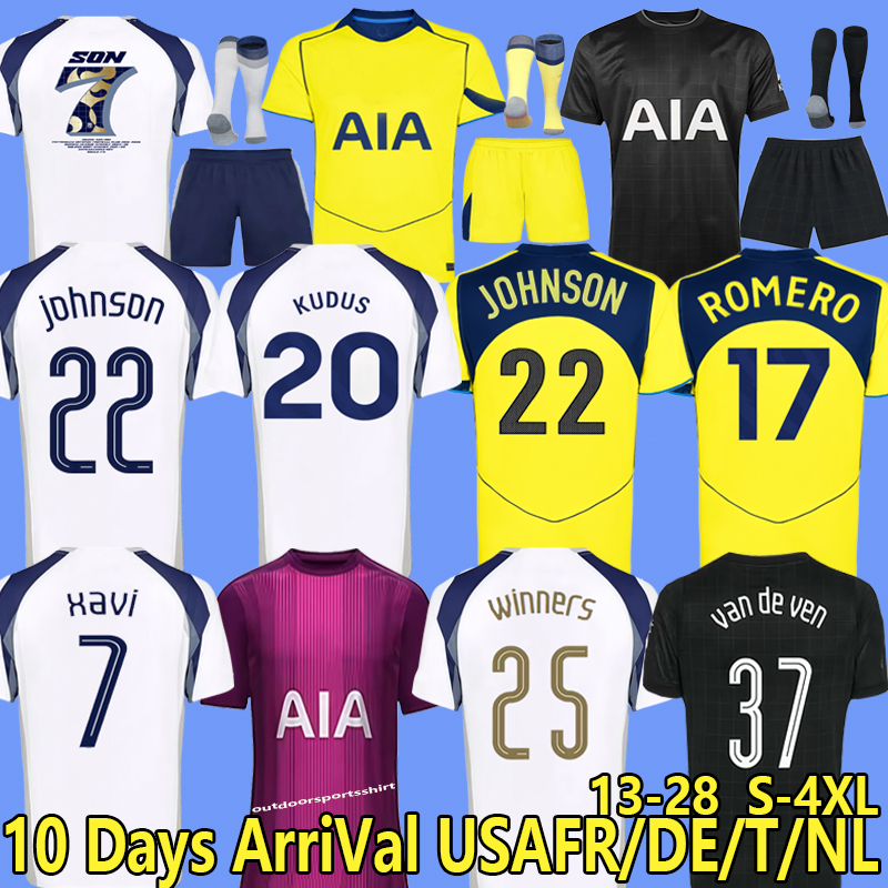 Tottenhamjersey 25 26 SON XAVI RICHARLISON FINAL Soccer Jerseys Kudus J.PALHINHA AWAY Football shirt VICARIO KULUSEVSKI SOLANKE Johnson third Men KIDS kit