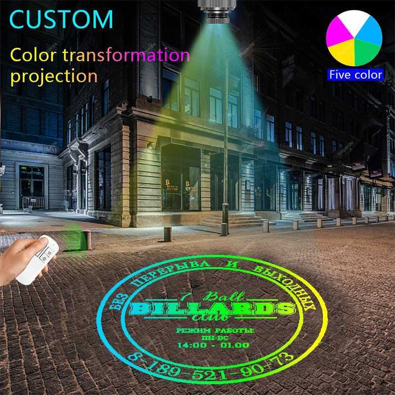 Custom Led HD Color Change Indoor Or Outdoor ip67 Waterproof Rotating Advertising Image Projection Lamp Gobo Projector Y250916