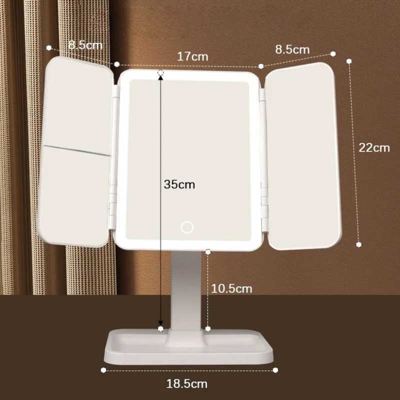 Extensible Makeup Mirror LED Lights Dorm Dressing Mirror Beauty Light up your fill light with Smart Complementary Makeup Mirror C250916