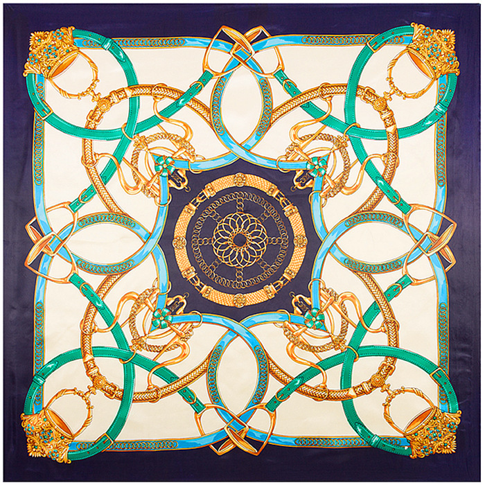 90cm Chain Belt Wind Women's Large Square Scarf Headscarf