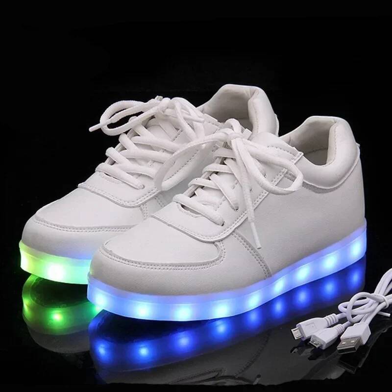 Maogu 2024 Adult Unisex Womens Mens Kid Luminous Sneakers Glowing USB Charge Boys LED Colorful Light-up Shoes Girls Footwear ddmythur