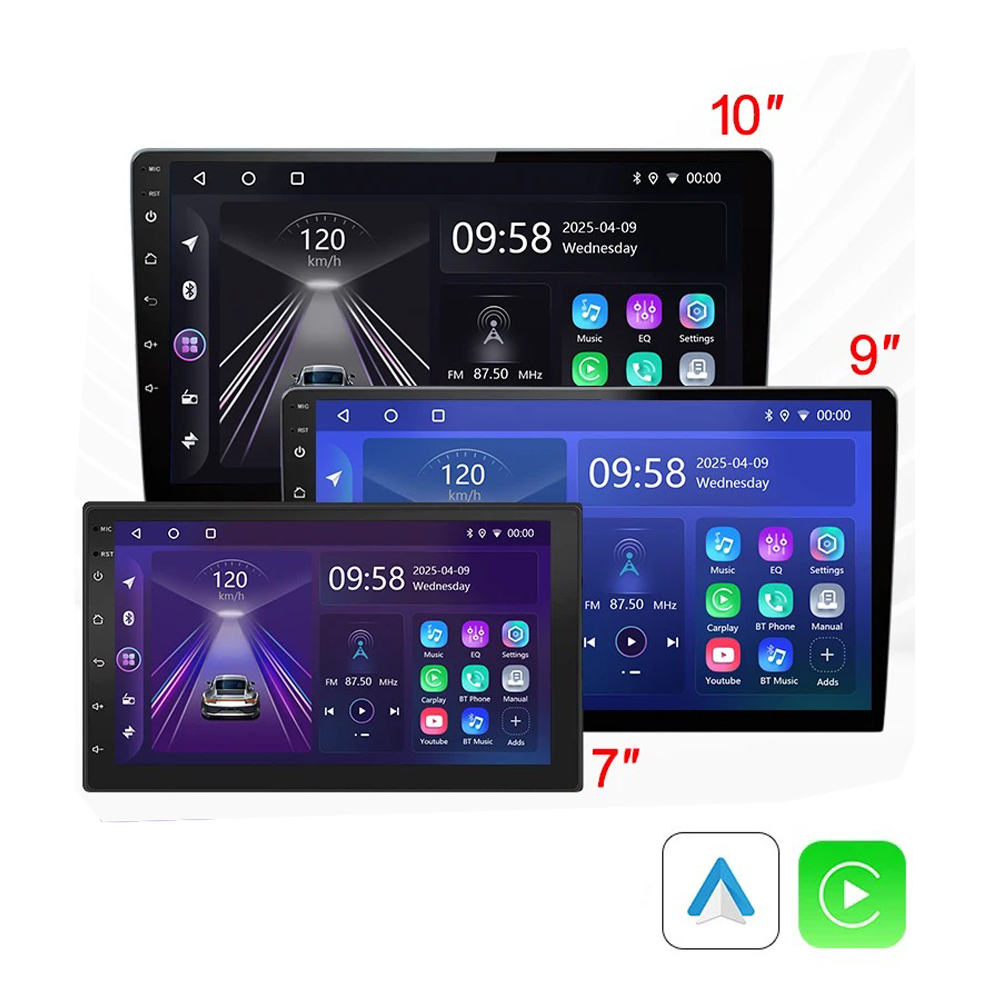 Android Car DVD Player with 7/8/9/10 Inch Universal Touch Screen 720P/1080P GPS Navigation Car Radio with carplay
