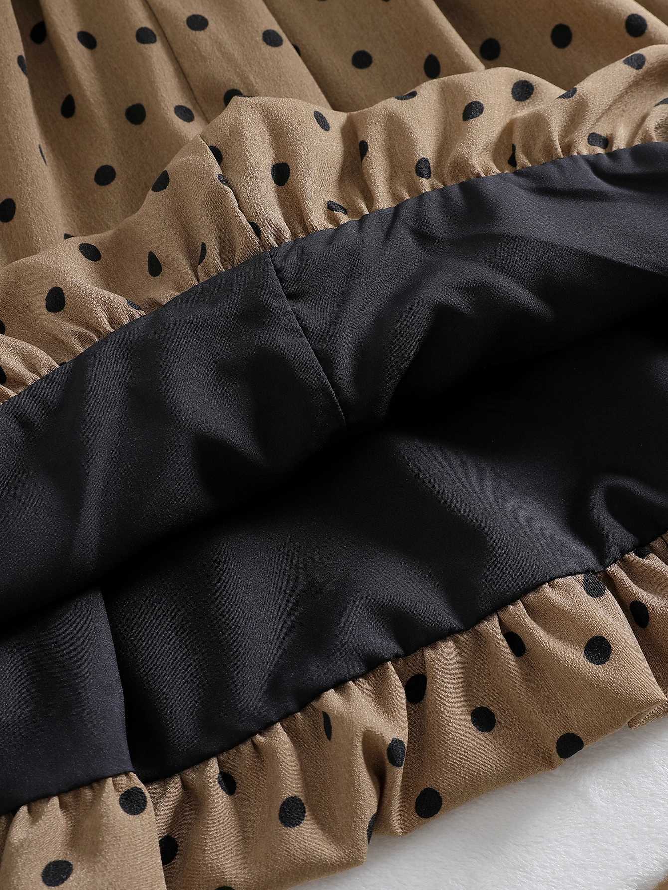 Baby Girls SpingSummer 2025 Sleeveless Fashion Polka Dot Vintage Casual Dress For 16Y Children Outdoor Clothing C250916