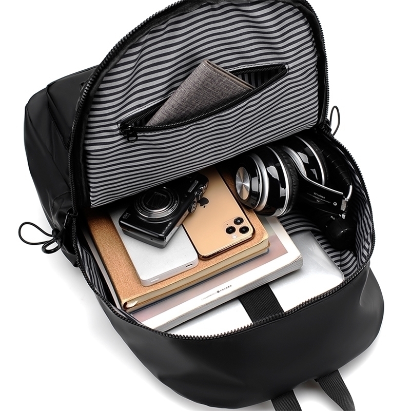 1Pcs 14inch Fashion Casual Backpack Spacious Laptop CompartmentWaterproof FabricIdeal for Men Students and Professionals 250915