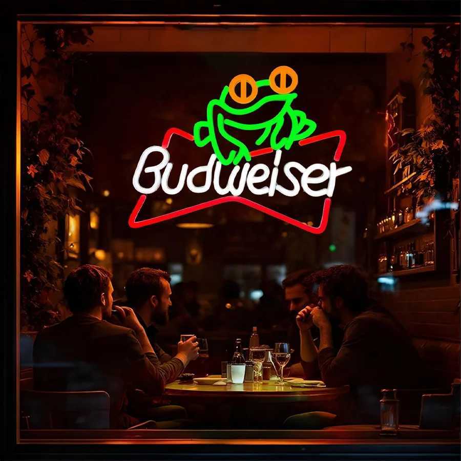 Budweiser Neon Signs For Wall DecorLED Neon Light for Bedroom Man CaveBarPubBistroGarageStoresRestaurant Birthday Gifts Y250916