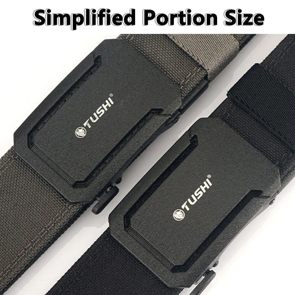 TUSHI Military Tactical Belt for Men Sturdy Nylon Metal Automatic Buckle Duty Belt Outdoor Girdle IPSC Sports Accessories250915