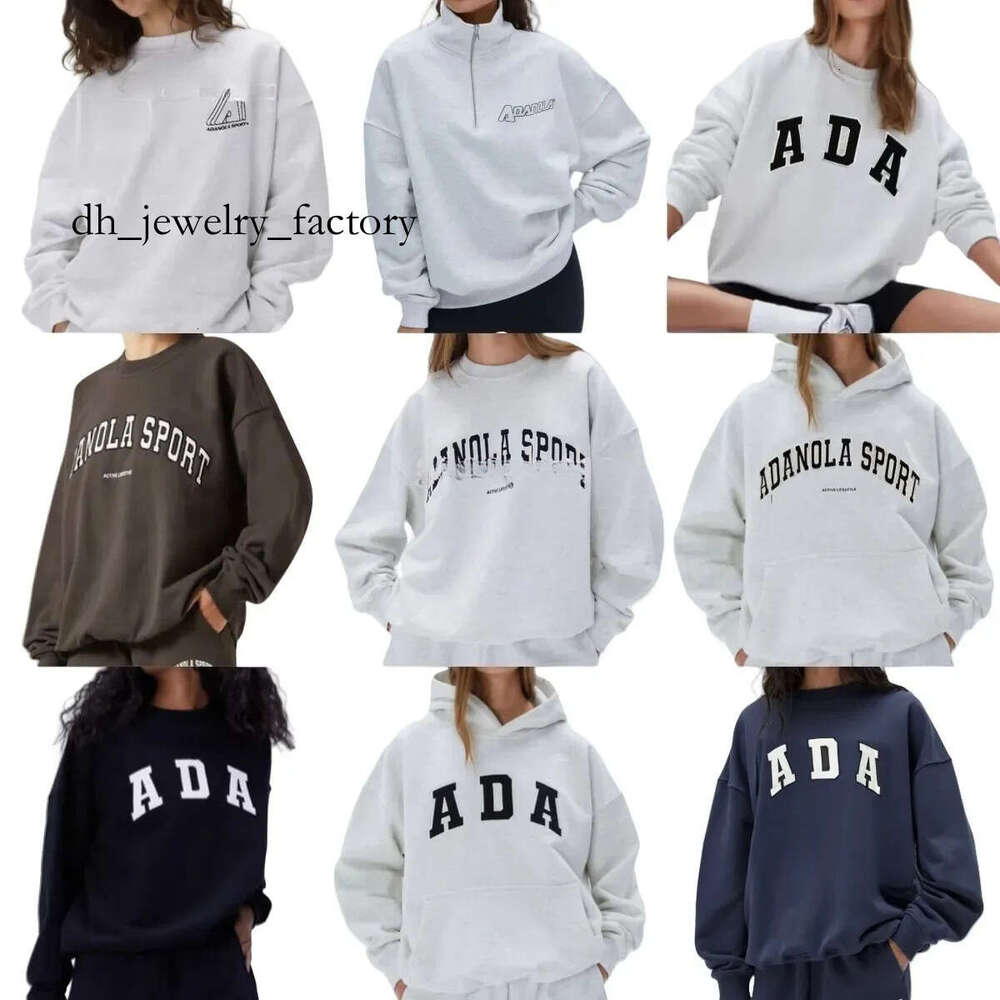 25Ss Ada Oversized Fashion Sweatshirts Adanolaly Hoodies Cotton Loose Hoodies Letters Embroideried Fashion Lady Sweaters designer women clothes c8d
