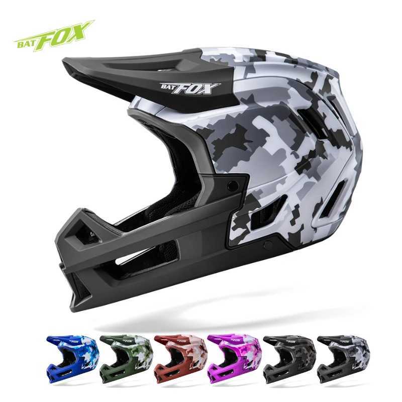 BATFOX New Adult Full Face Bike Helmet PROtection BMX Dh MTB BicycLE Helmet Men Women ELEctric Moto Cycling Safety Helmets J250916