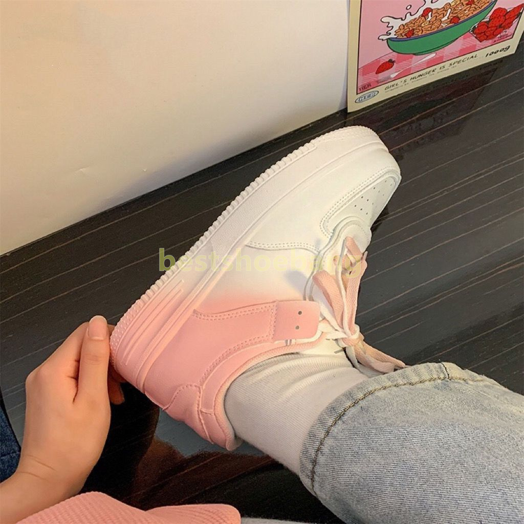 Stylish Ladies trainers Comfort Breathable running shoes Casual Gradient-Color sneakers women shoes Mesh leather white Versatile outdoor sneaker Size 