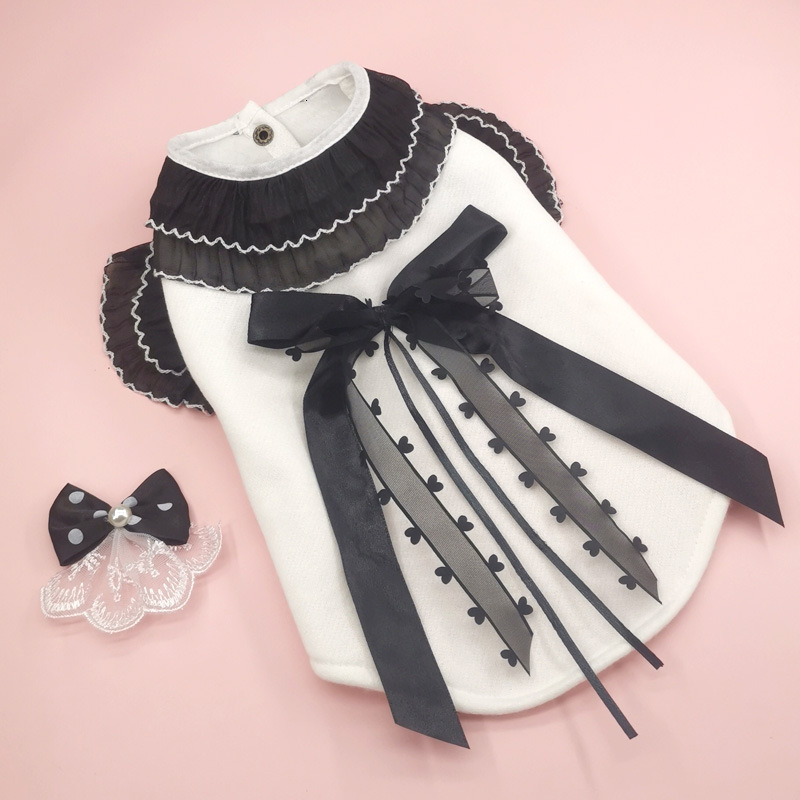 Little Chanel Style Pet Dog Shedding Clothing Teddy Pomeranian Cat Autumn Winter Trendy Two-Leg Cardigan Clothes