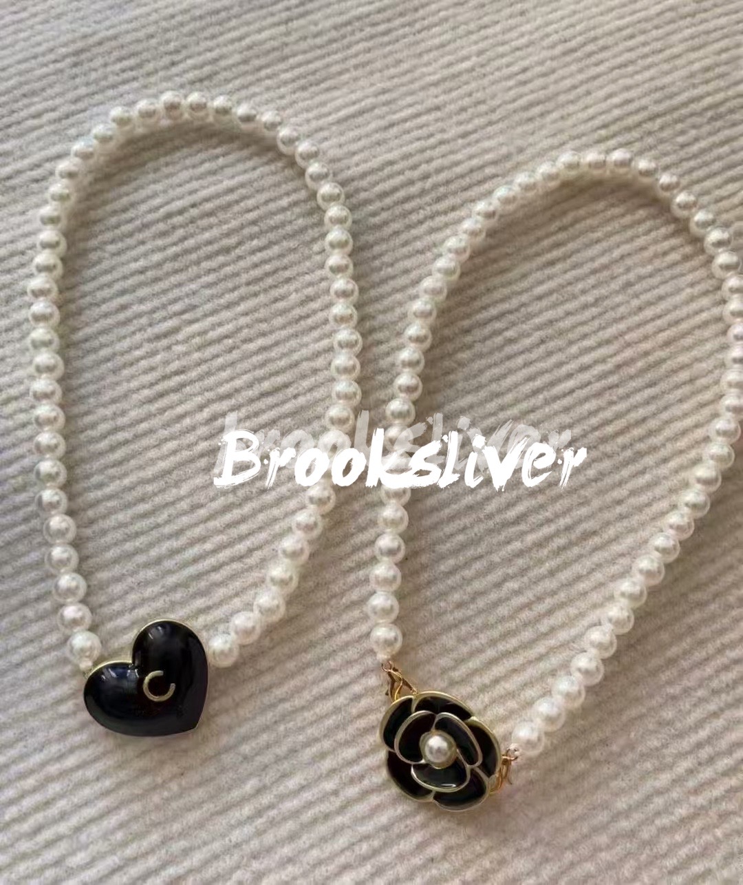 party favor heart camellia charm fashion necklace classical pearl charm.vip diy gift box C choker