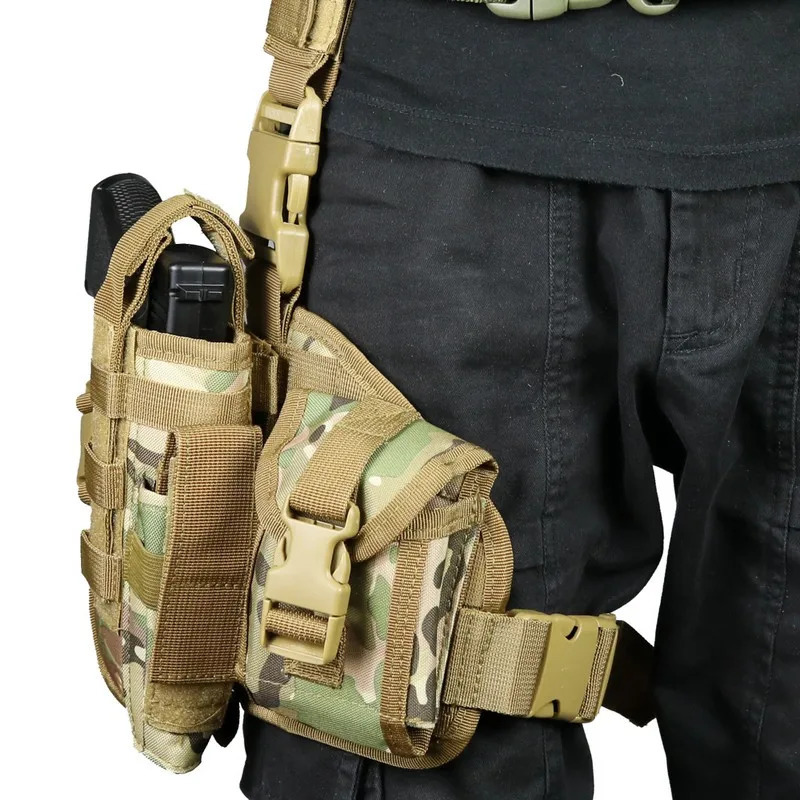 Adjustable Waterproof Universal Drop Leg Gun Holster Right Handed Tactical Thigh Pistol Bag Pouch Outdoor Sprots Legs Harness 250915