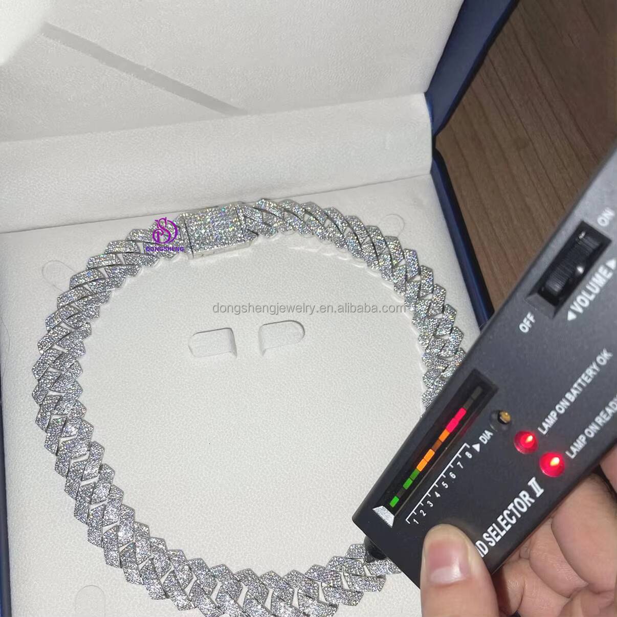 Fo Men Women Hip Hop Jewelry 18mm Cuban Chain Iced Out Moissanite Cuban Link Chain Necklace Diamond Cuban Chain