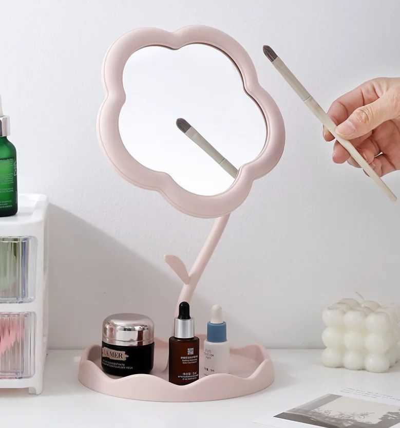 Flower Mirror Desktop Mirrors Creative Dormitory Desktop Online Celebrity Gao Yan Value Mirrors for Bedroom Home Decor Mirror C250916