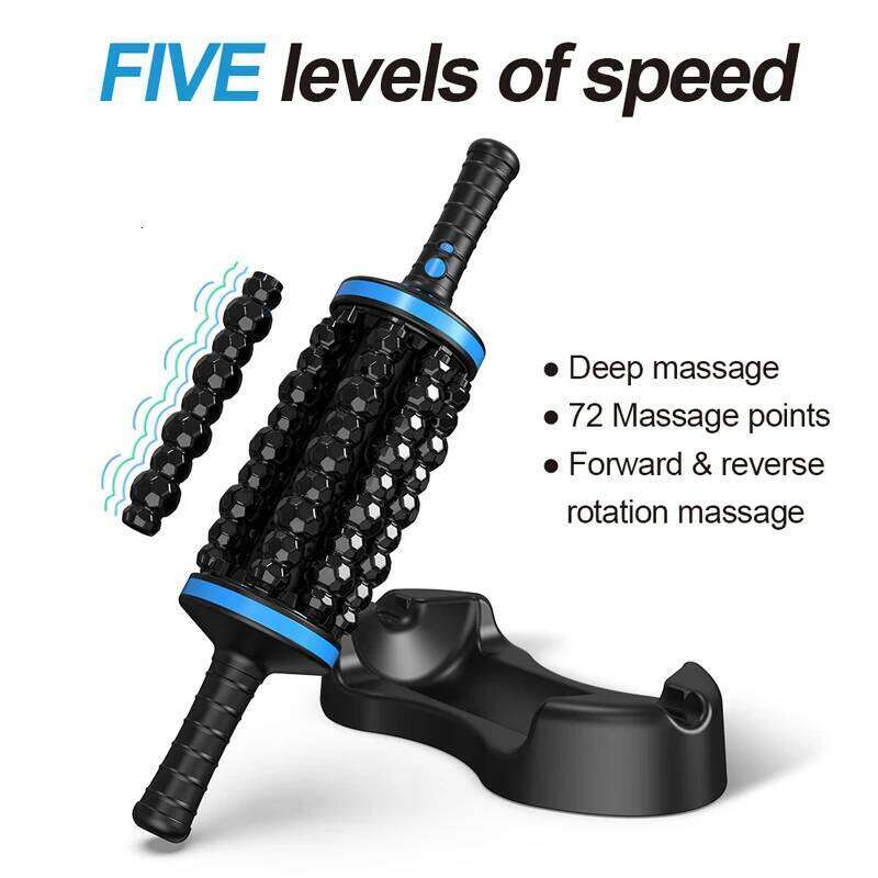 NEW Cordless Roller Body Massage Rechargeable Vibrators 360 Rolling Percussive Massager Muscle Relaxation Back Foot Leg Relaxer M250912