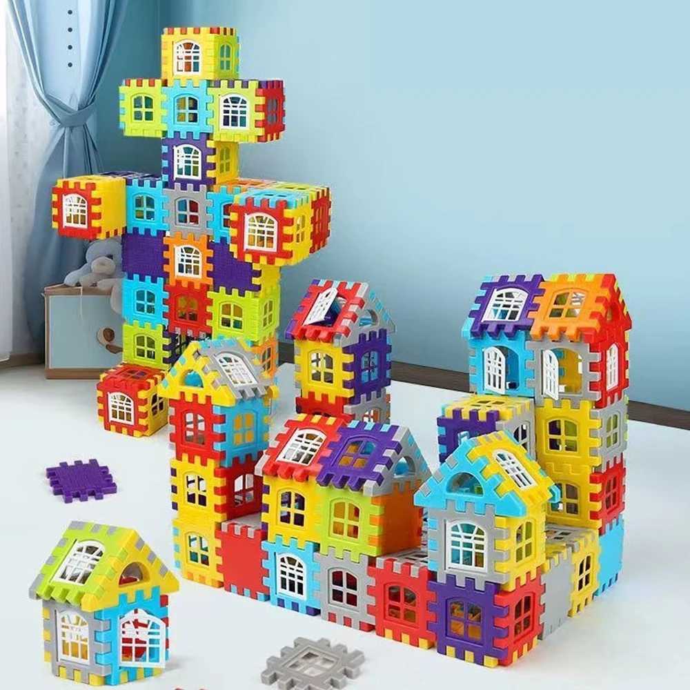 14025PCS Large Scale House Building Blocks Simulation Window Design Construction Set Kindergarten Toys For Boys And Girls Gift C250916