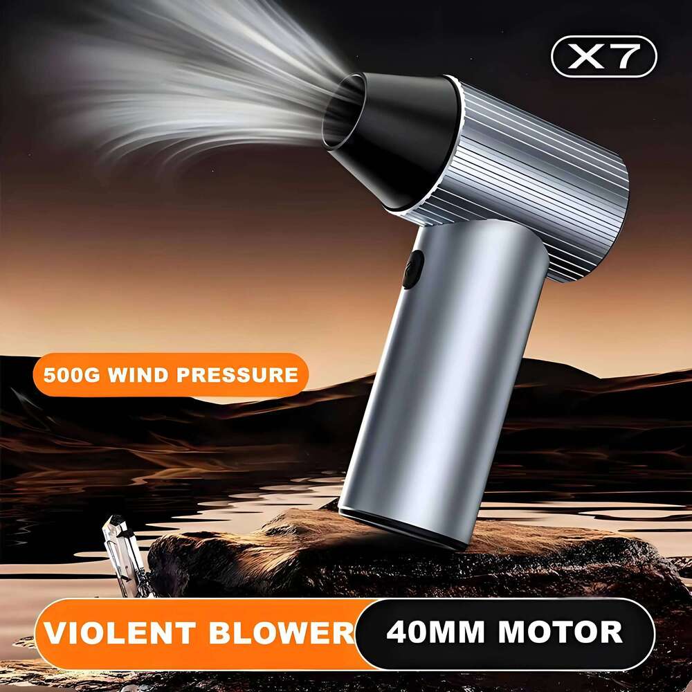 X7 Violent 500G Wind Pressure Brushless Motor 40Mm Turbo Jet Fan With 3 Nozzles Dust Blowing Keyboard Cleaning Air Blower M250912