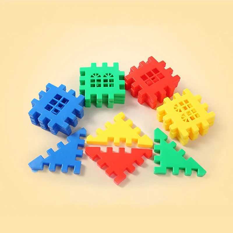 Building Blocks Colored Plastic Children Puzzle Toys 36 Years Old House Assembly Insertion Girls Boys Birthday Gift TMZ C250916