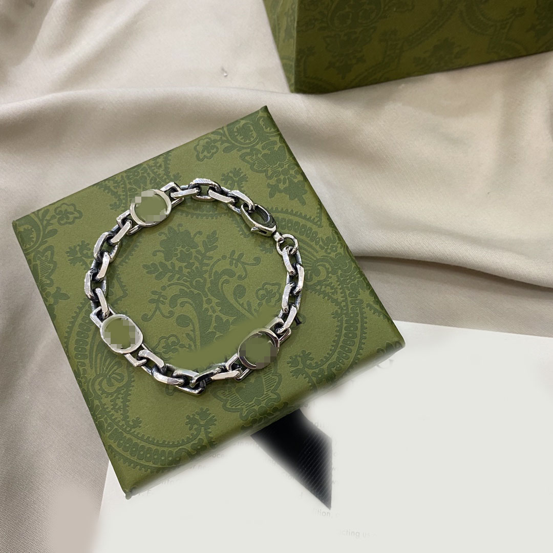 Designer Bracelets Vintage European Charm Bangles 925 Sterling Silver Cuban Chain Bracelet For Men Women Fashion Jewelry Couple Party Gift