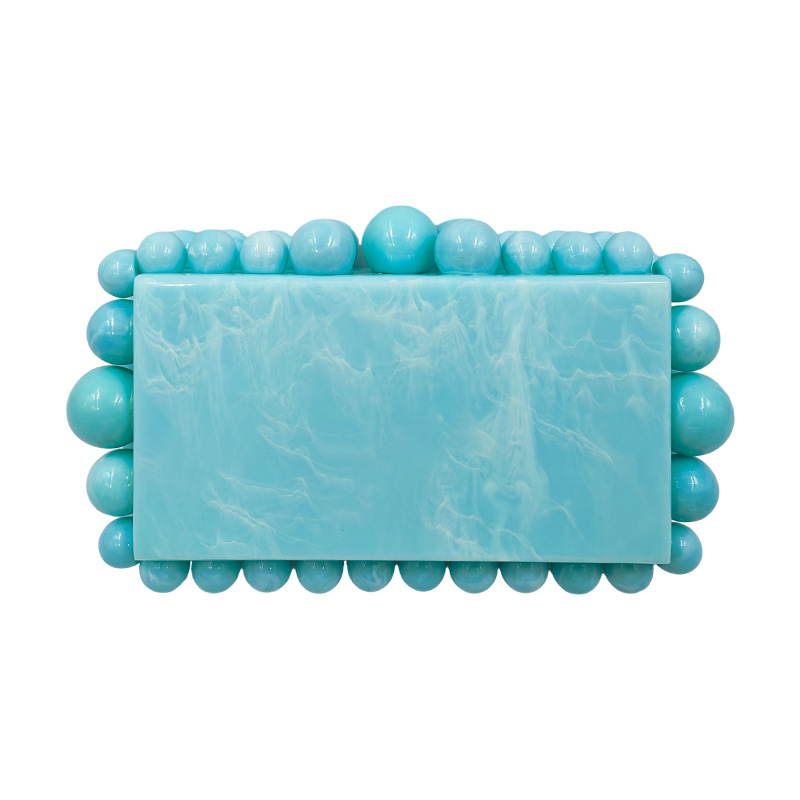Chic Womens Marbled Design Acrylic Clutch with Glittery Detail Perfect Party Accessory