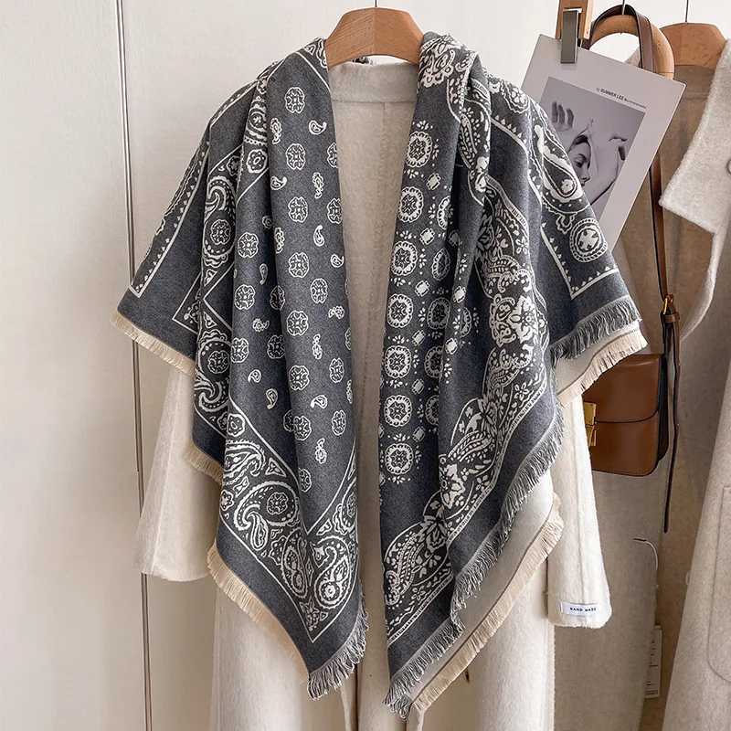 New Fashion Winter Scarf Cashmere Women Design floral WrAP Female Thick Blanket Soft Bufanda warmth ShAWl Kerchief 2024 W250916