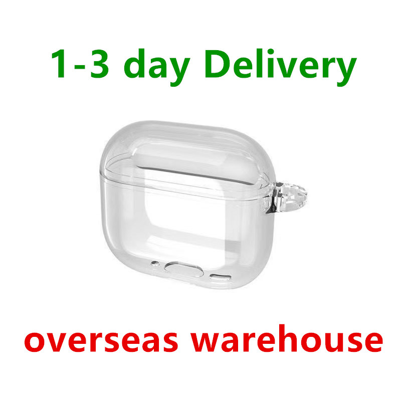 USA Stock For airpods pro 2 3 4 Headphone Accessories Solid Silicone Cute Bluetooth Earphones Protective Case Wireless Charging Box Case