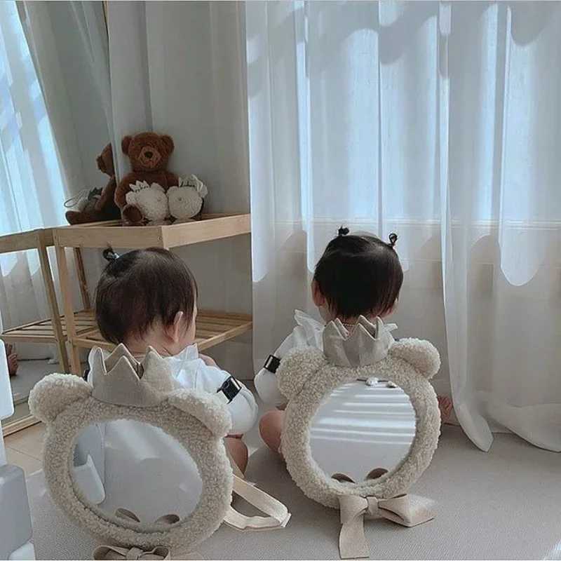 Baby Child Reflector Korean Ins Bear Crown Mirror Childrens Room Clothing Store Decoration Pendant Photo Studio Shooting Mirror C250916
