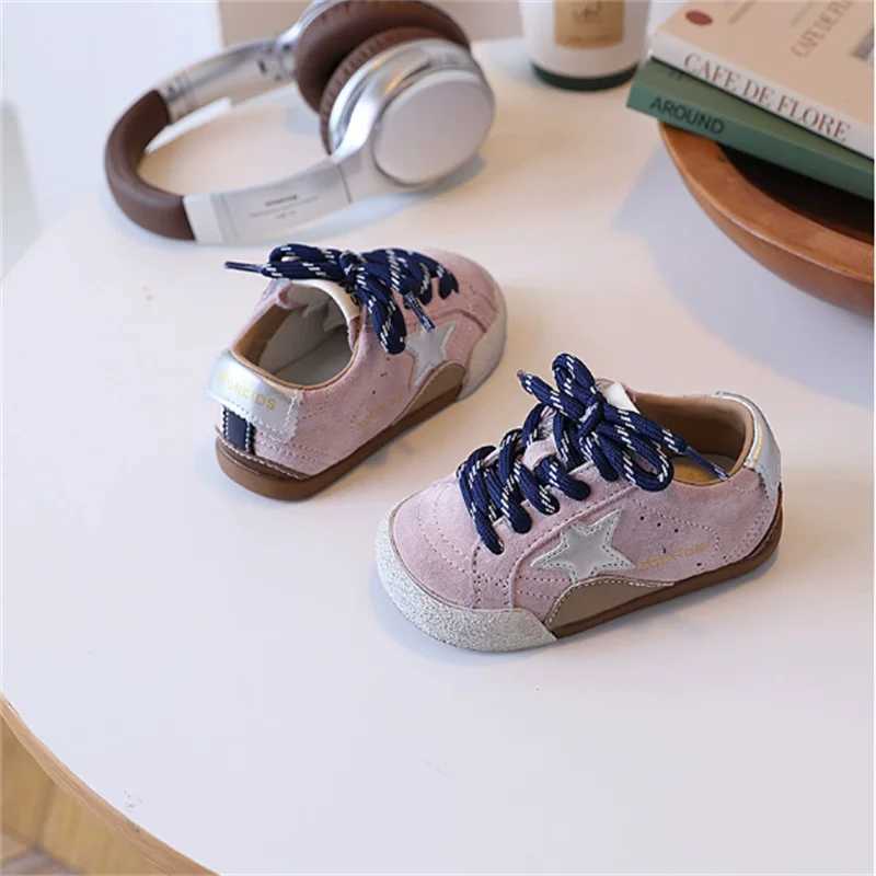2025 New Autumn Children Shoes Leather Breathable Kids Casual Shoes Star Nonslip Fashion Toddler Girls Boys Sneakers 2333 W251021