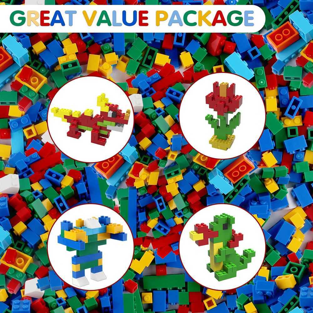 1000 pieces of building blocks city DIY creative building blocks compatible building blocks large base plate educational childre C250916