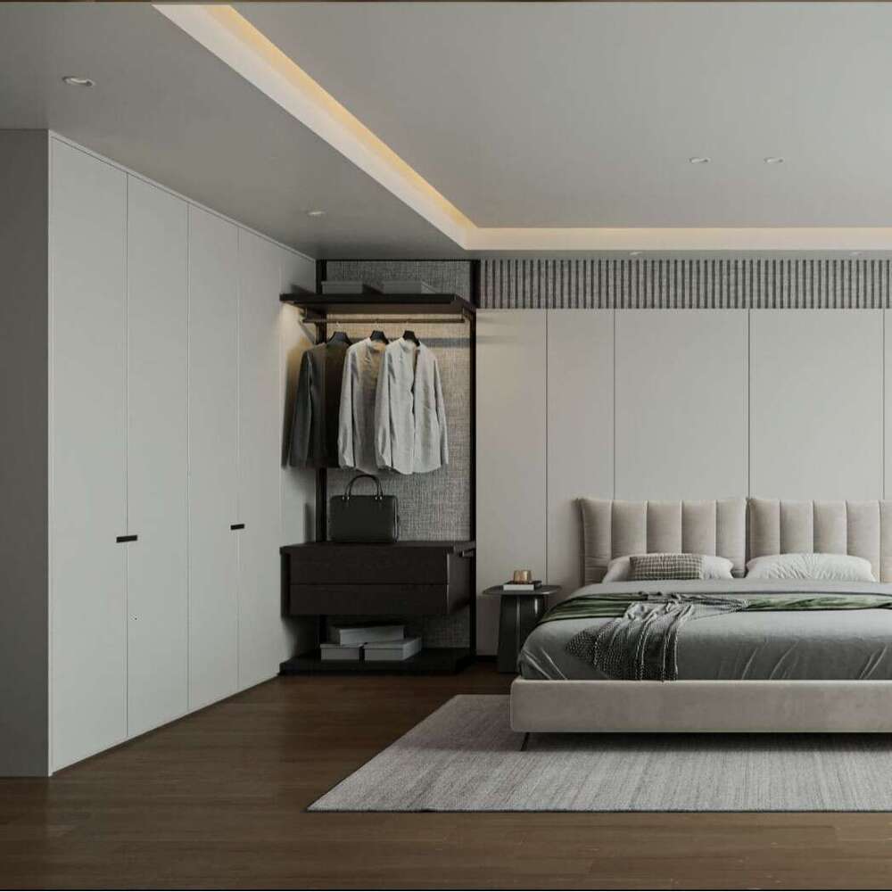 Walk-in Wardrobe Overall Bedroom One Door to Top Cabinet Cloakroom Whole House Environmentally Friendly Materials