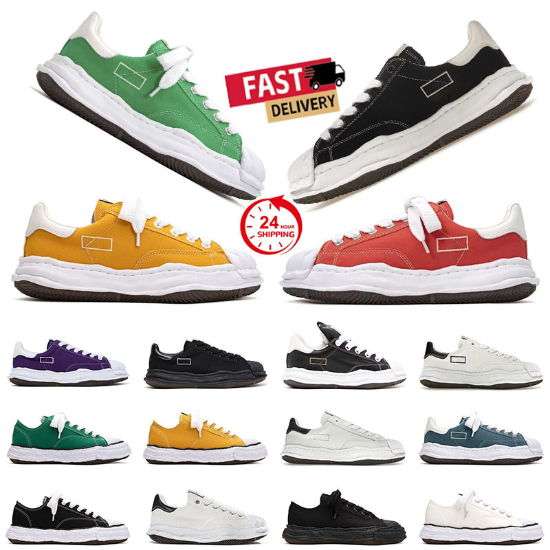 aaa+ Quality Designer Men Women Mihara Casual Canvas Shoes Platform Sneakers Black White Red Green Yellow Olive Fashion Luxurious Thick Soled Trainers Size 36-45