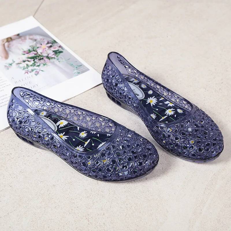 Sequin Ladies Beach Jelly Women Shoes Sandalias De Mujer Clear Flat Sandals ddmypanda