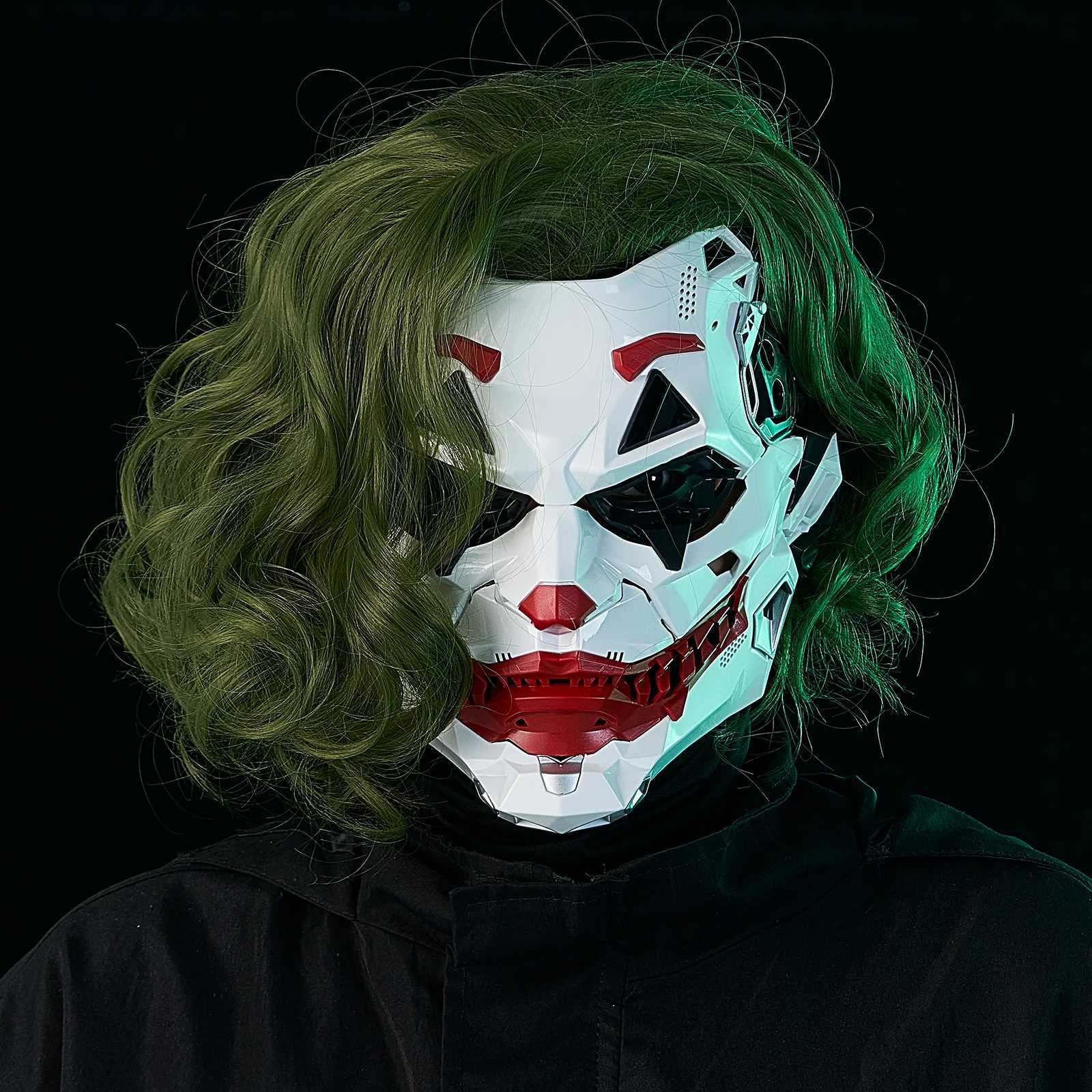 Joker Masks Cyberpunk Masks Clown Braids 2d Cosplay Resin Custom Products Halloween Anime RolePlaying Props And Gifts ToysXJ250916