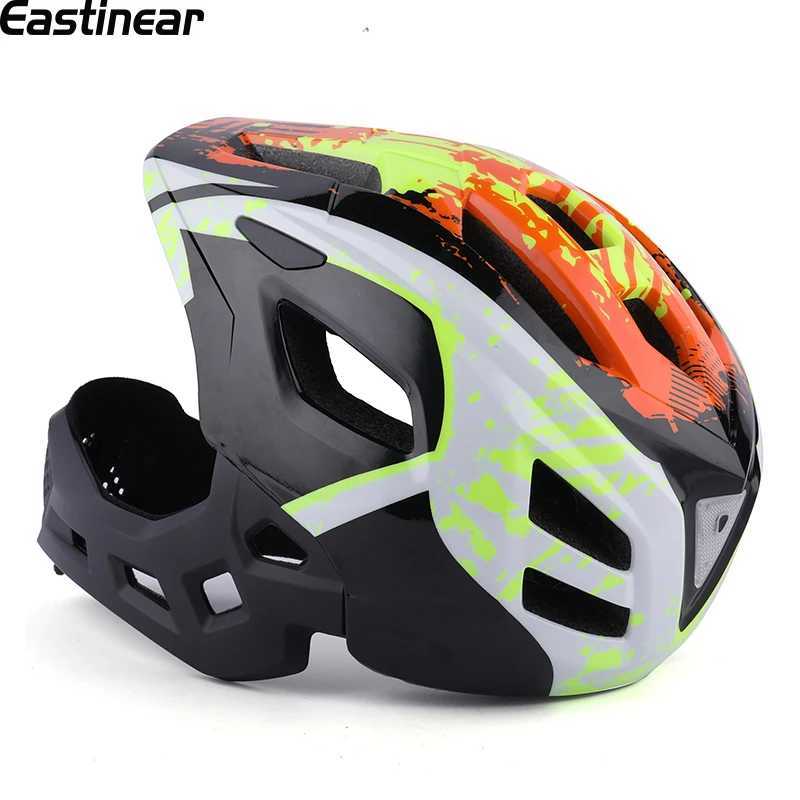 Eastinears New Childrens Bicycle Helmet Full Face Detachable Childrens Outdoor Sports Skateboard Roller Skating Riding Helmet J250916