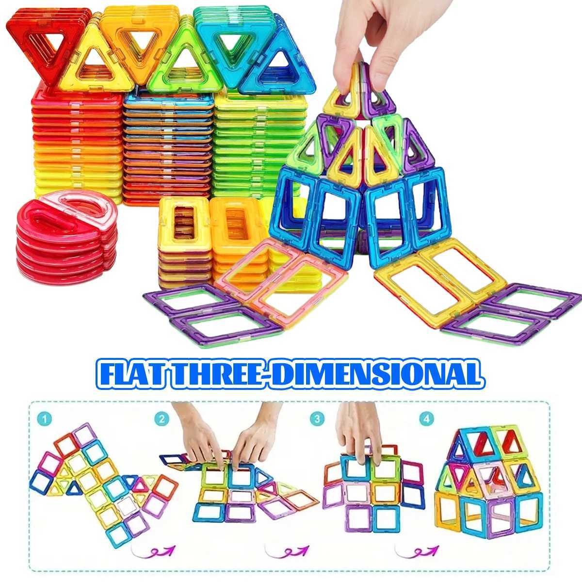 Medium Size Magnetic Building BlockDIY Magnets Toy SetKid Designer Construction Gift for ChildrenBirthday Halloween Gift Toy C250916