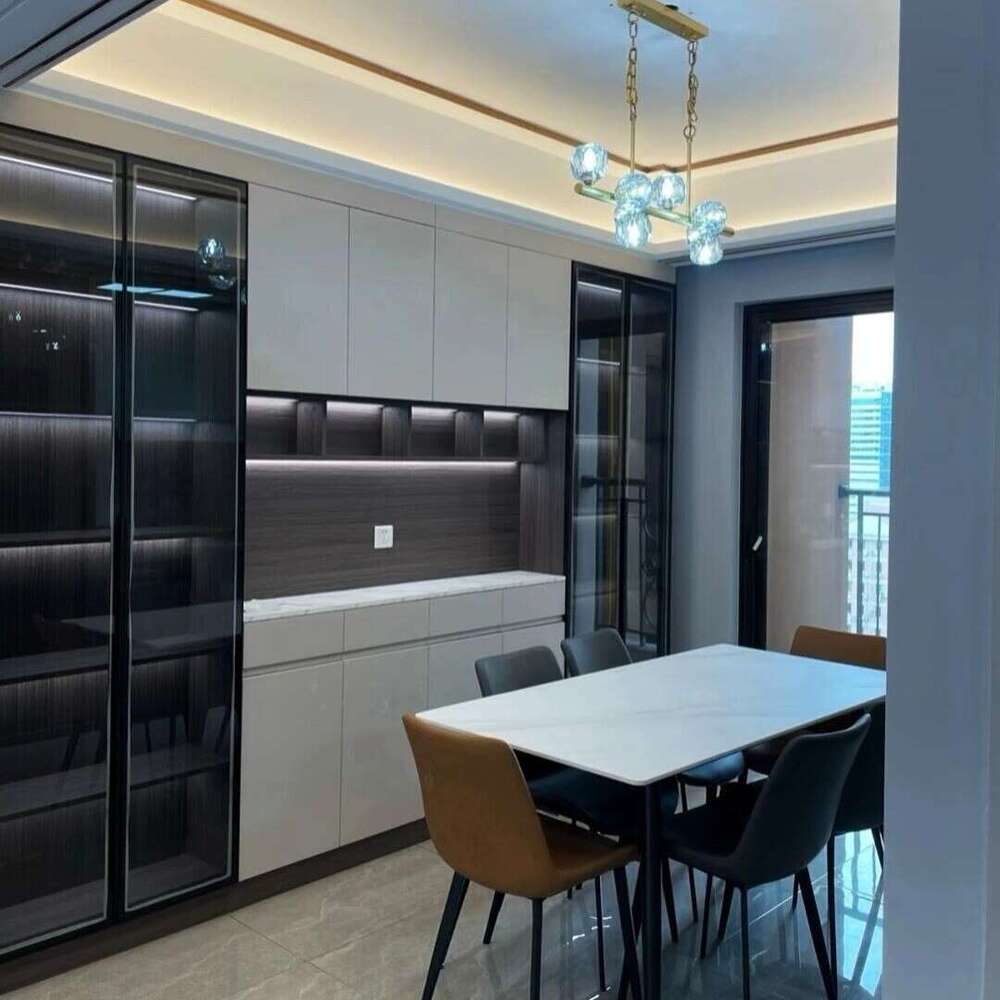 Bedroom Cloakroom Whole House Light Minimalist Style Flat Door Wardrobe Set