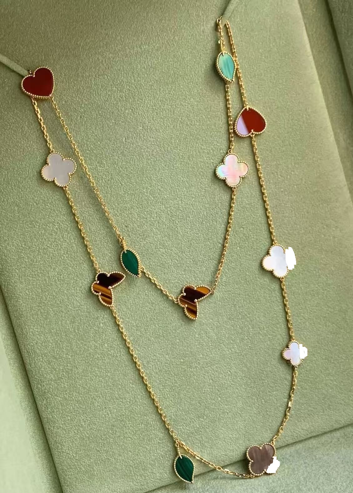 Classic Fashion Women's Designer Charm Leaf Gold Sweater Necklace Bracelet Luxury Brand VL Bracelet Elegant Wedding Christmas Birthday Gift Box for women girl