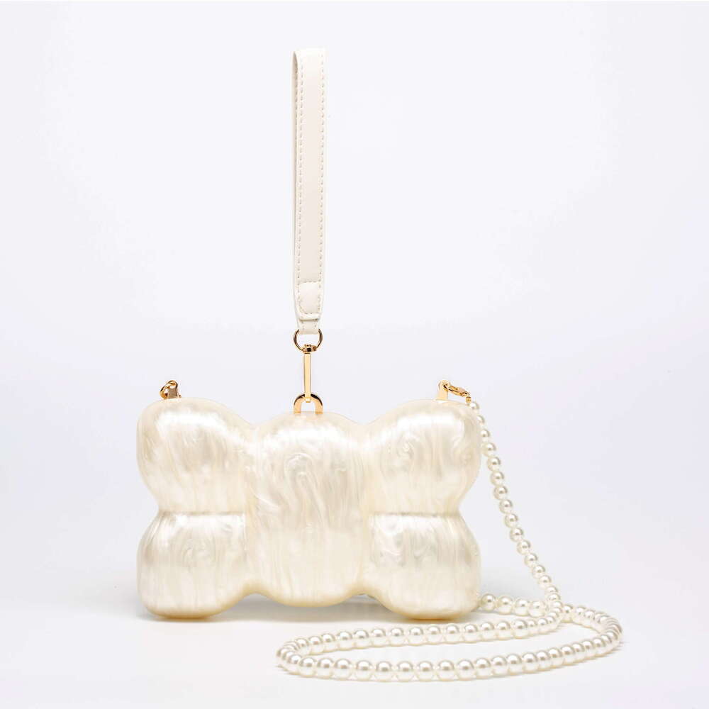 2025 Women's Free shipping premium feel New Single Shoulder Crossbody Irregular Shell Acrylic Fashion Wedding Evening Clutch Bag