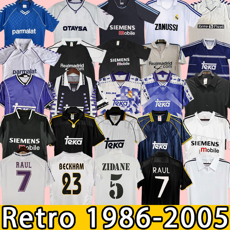 2026 New Raul Real Redondo Retro Soccer Jerseys Roberto Carlos Hierro Seedorf GUTI SUKER Madrids Vintage Football Shirt Ronaldo 01 02 03 04