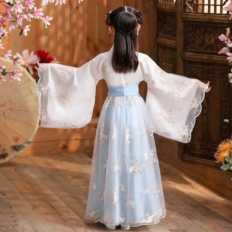 Kids Fairy Tang Costume Girls Casual Dresses Hanfu Girl Summer Childrens Clothing Outfit Princess Dress Baby Vestido Robe Fille C250916
