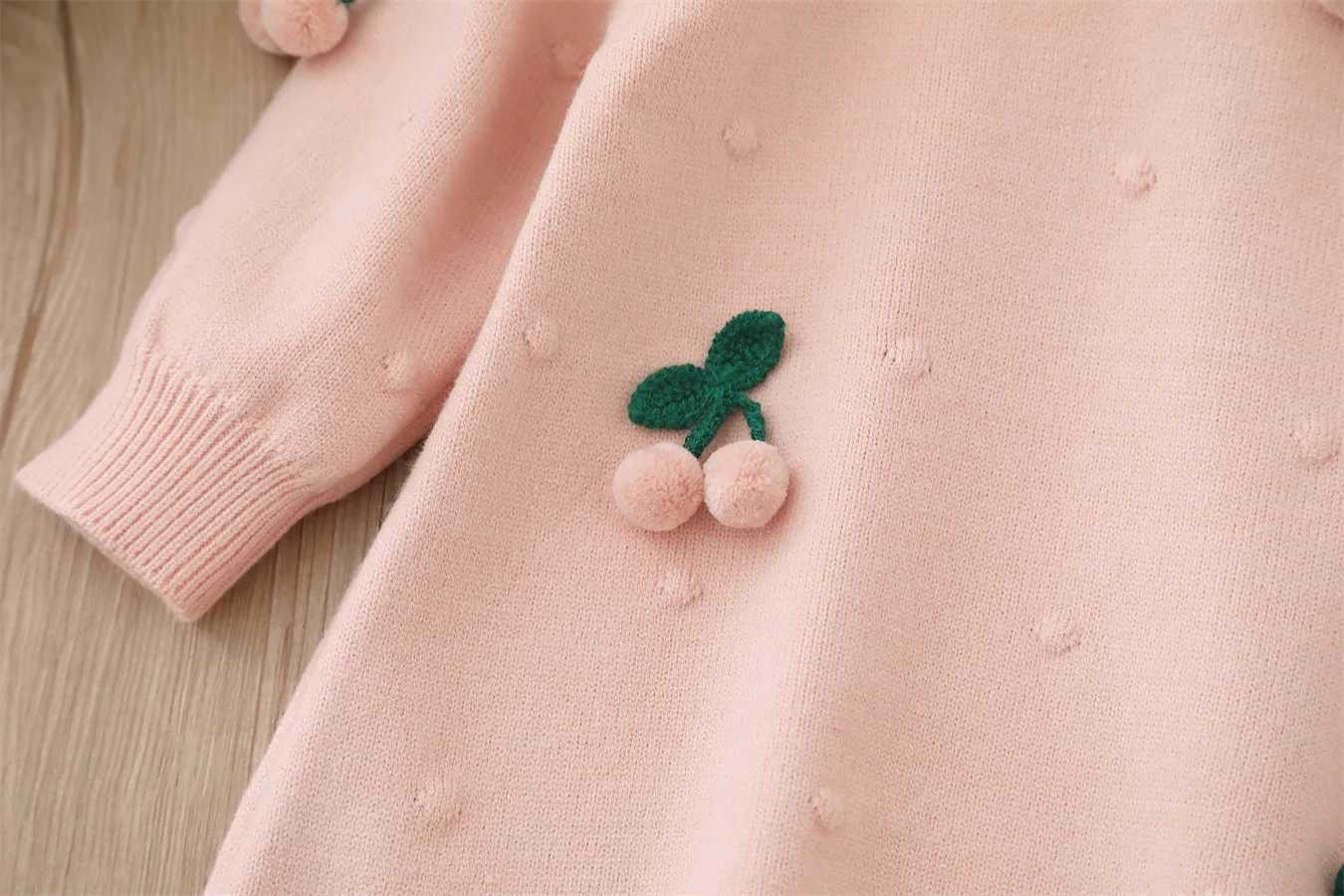 Girls Cherry Embellished Lapel Dress Flower Girl Wedding Dress for Ages 26 Special Occasion Gown C250916