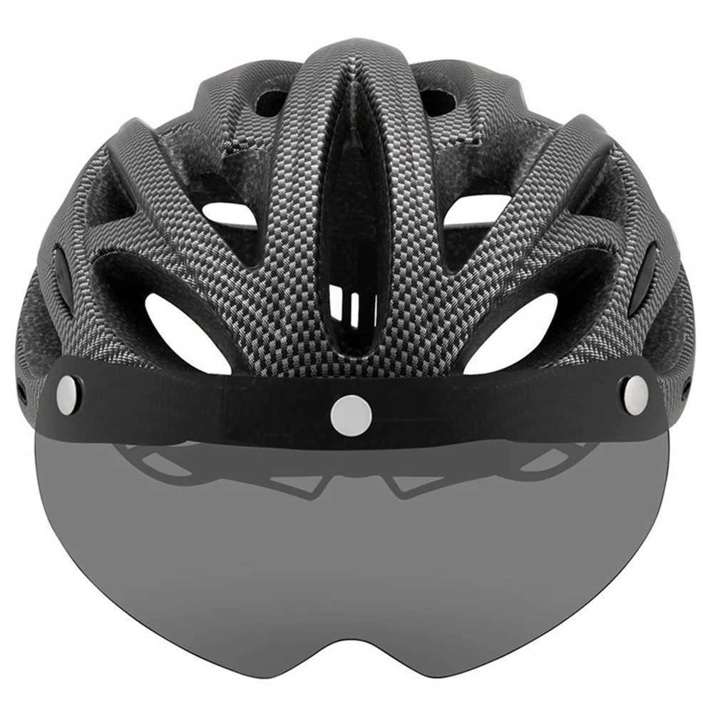 YM Ultralight Helmet Road MTB Helmet Intergrallymolded with Removable Visor Goggles Bike Taillight Helmet YUMAJ26 NEW J250916