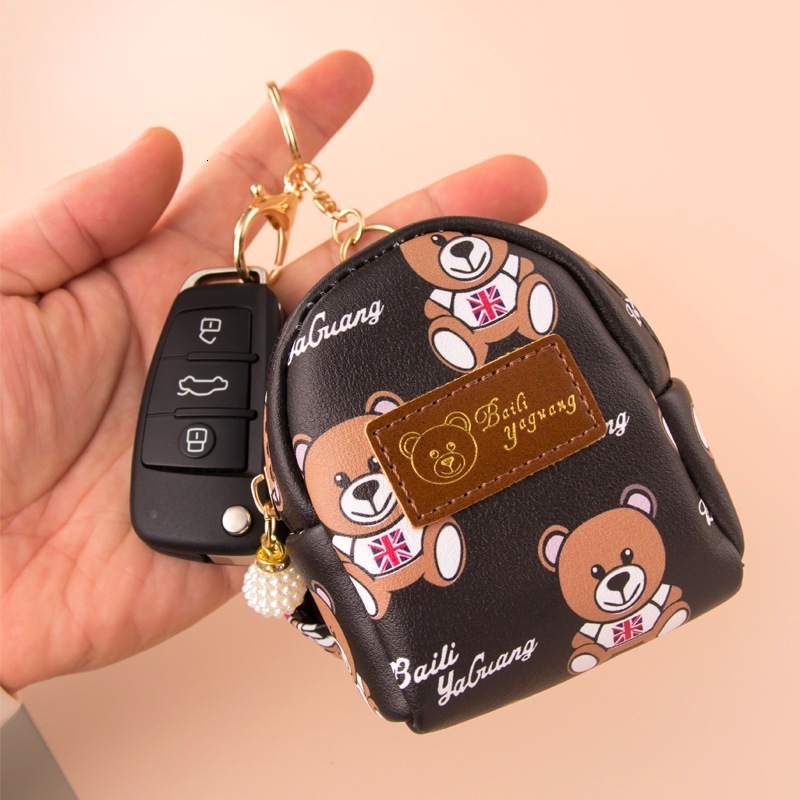 Bestseller Girly Heart Ins fashion Creative Purse Cute Bear Portable Integrated Storage Coin Key Bag ddmytues