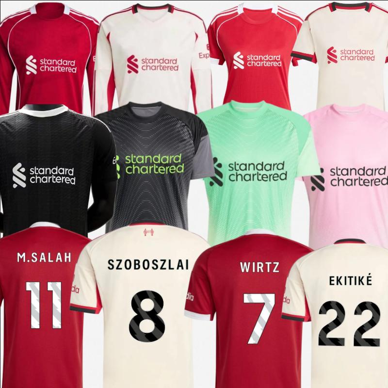 25 26 LIV goalkeeper soccer jerseys Salah Wirtz Mac Allister 2025 GK long sleeve women jersey Kit home Ekitike Arnold GAKPO ENDO LIV jersey DIOGO JOTA A.BECKER Jones